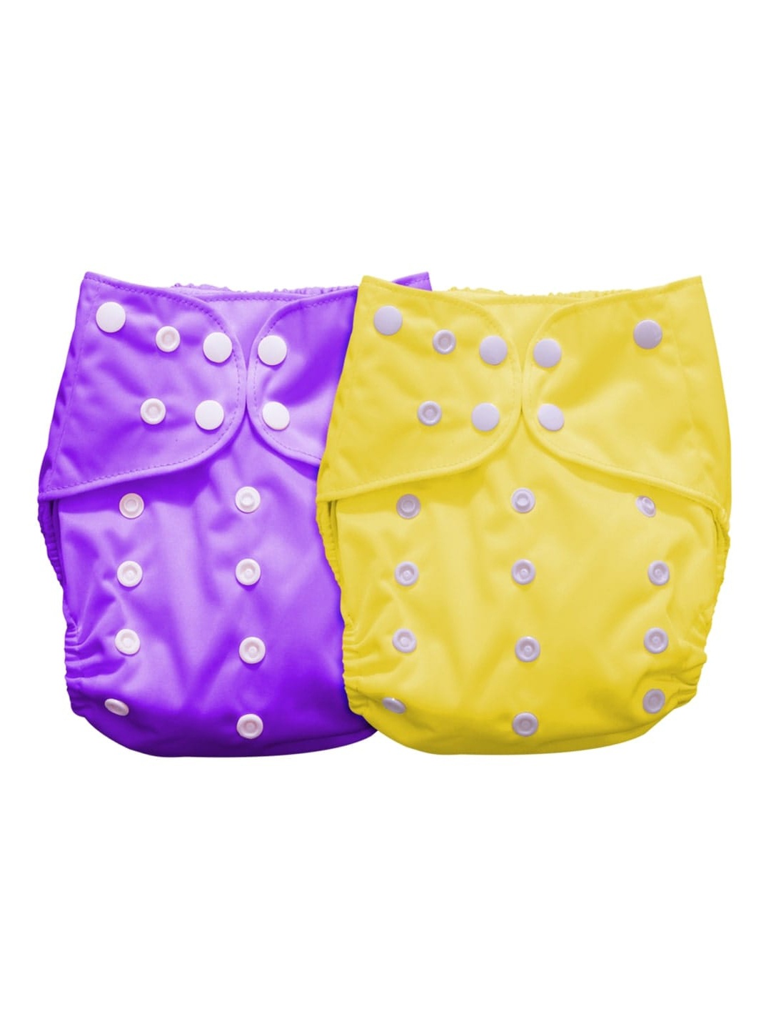 

Moms Home Infants Set Of 2 Reusable Cotton Pocket Diapers With Inserts, Violet