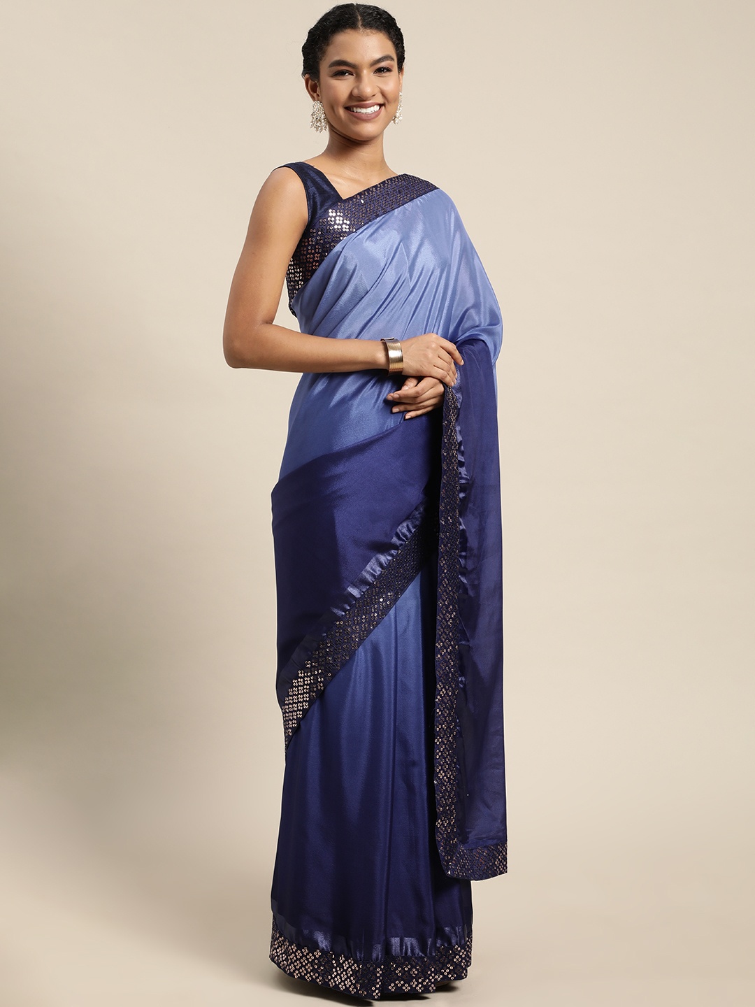

Pratham Blue Ombre Saree