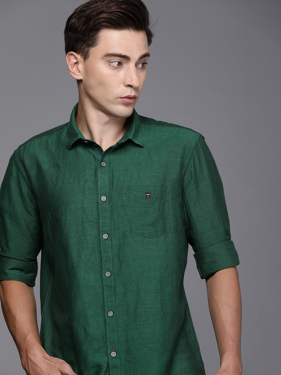 

Louis Philippe Sport Men Green Slim Fit Casual Shirt