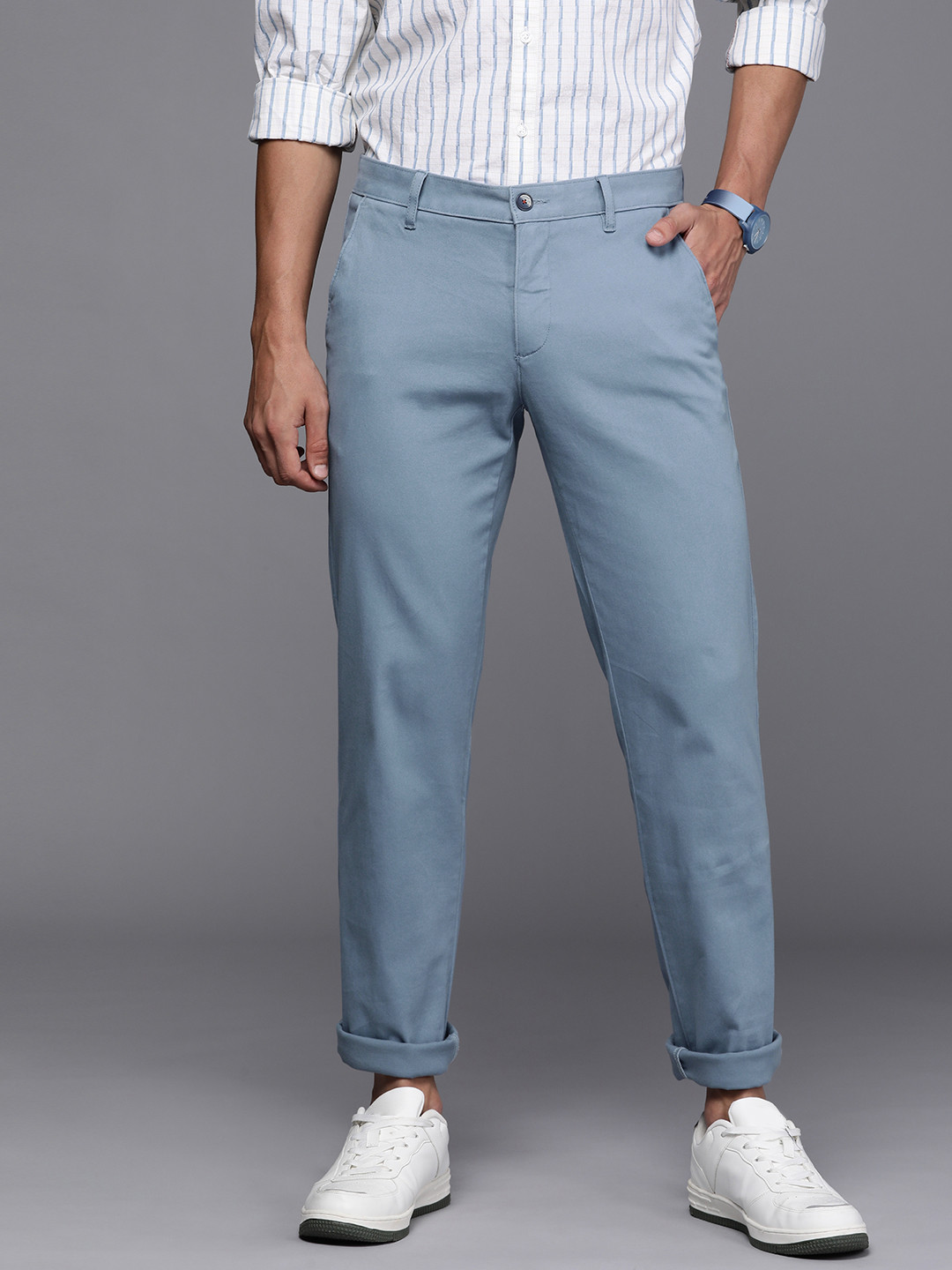 

Louis Philippe Sport Men Blue Slim Fit Trousers