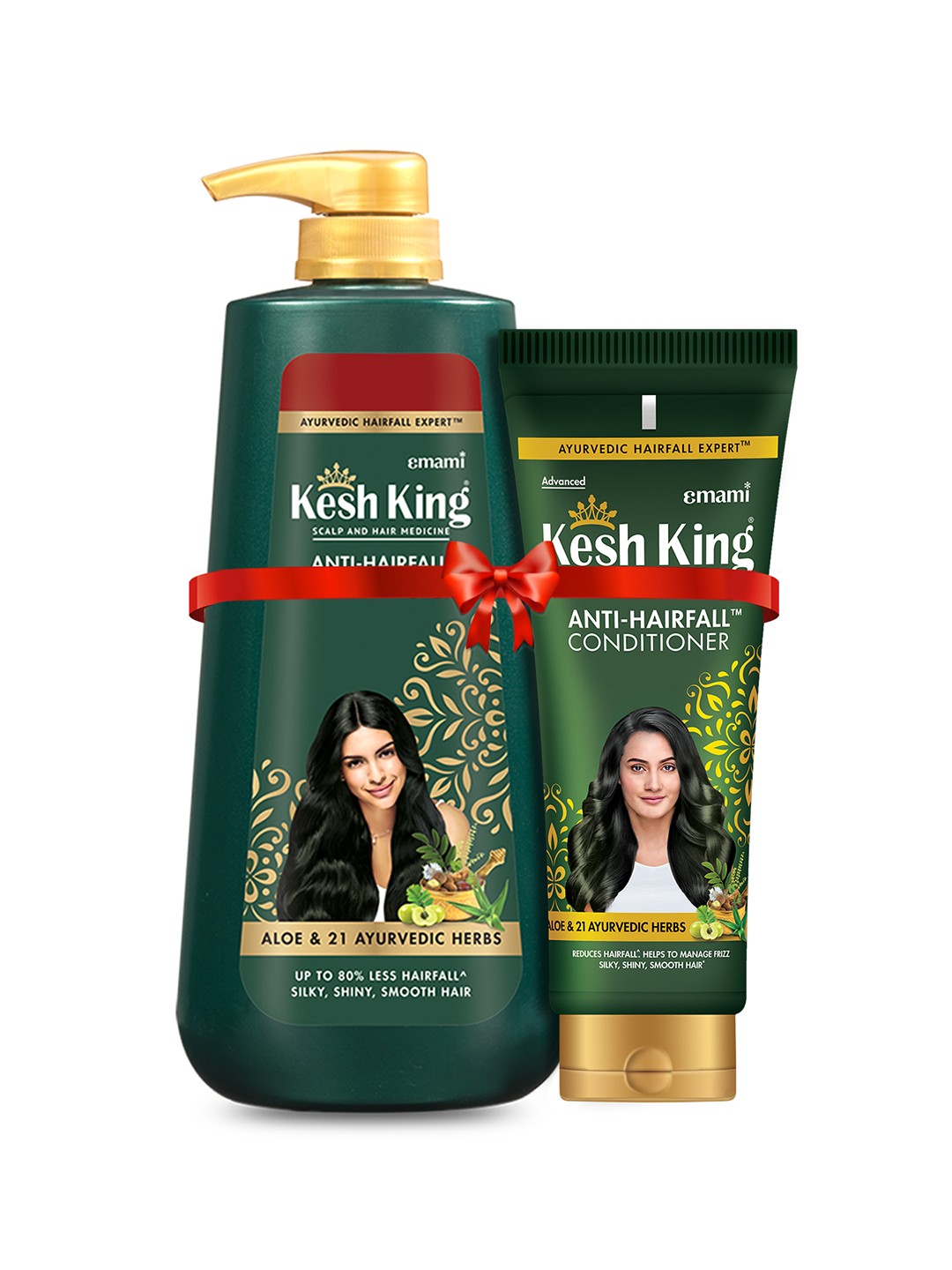 

Kesh King Set of Anti-Hairfall Aloe Shampoo 600 ml & Conditioner 200 ml, Green