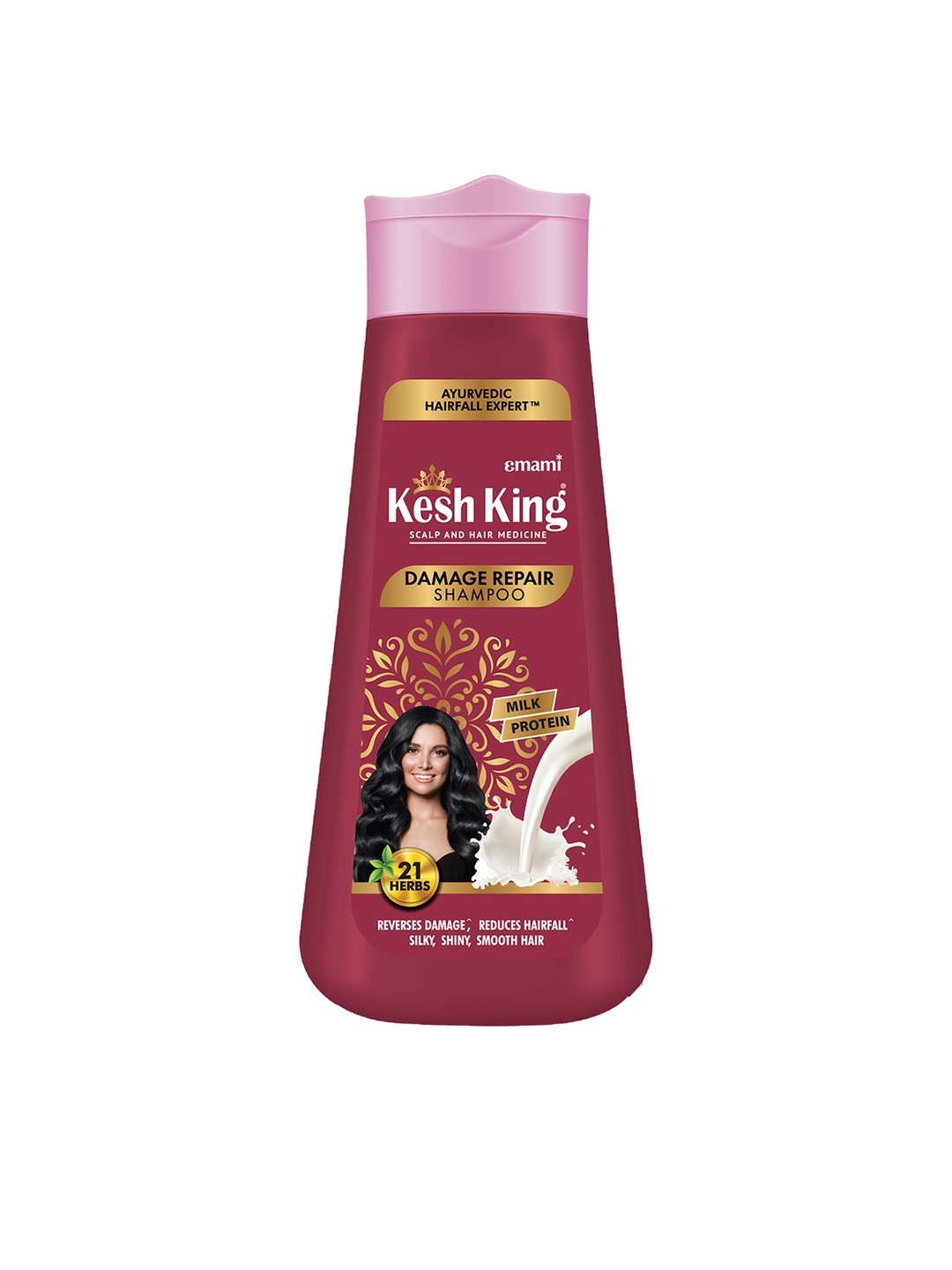 

Kesh King Damage Repair Shampoo with Milk Protein & 21 Ayurvedic Herbs - 340ml, Burgundy