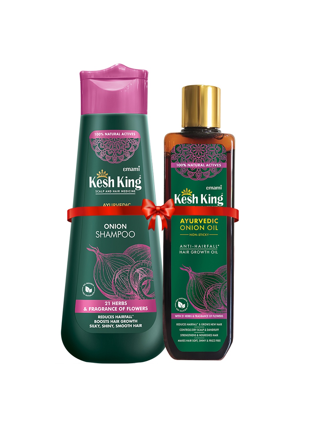 

Kesh King Set of Hairfall Expert Onion Shampoo 300 ml & Onion Hair Oil 200 ml, Green