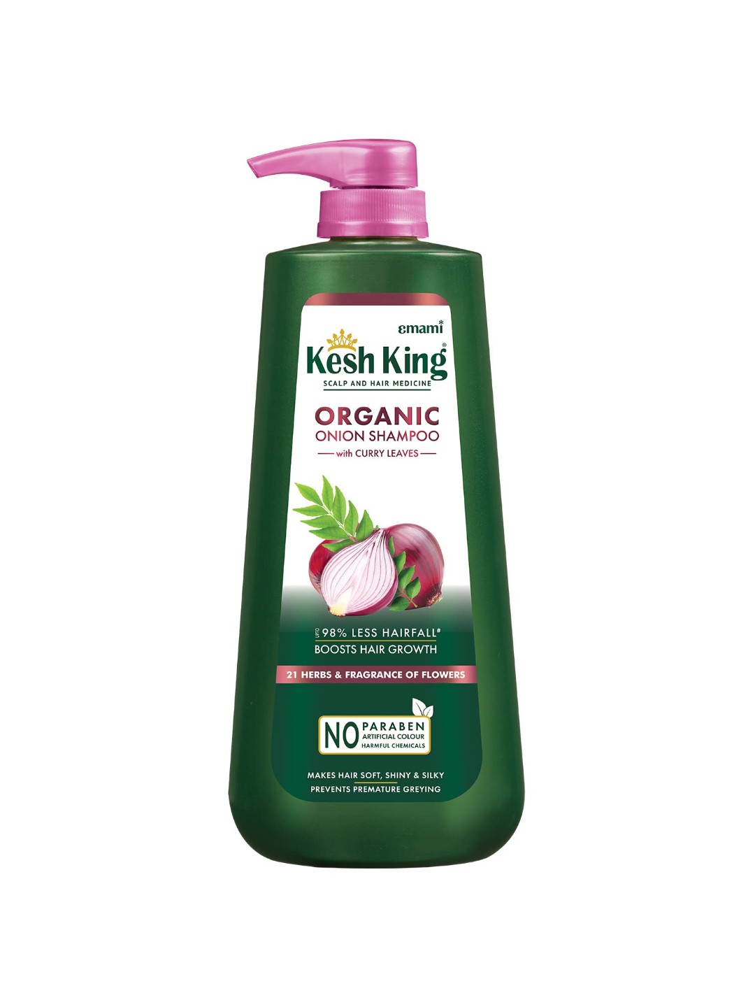 

Kesh King Scalp & Hair Medicine Ayurvedic Hairfall Expert Onion Shampoo 600 ml, Green