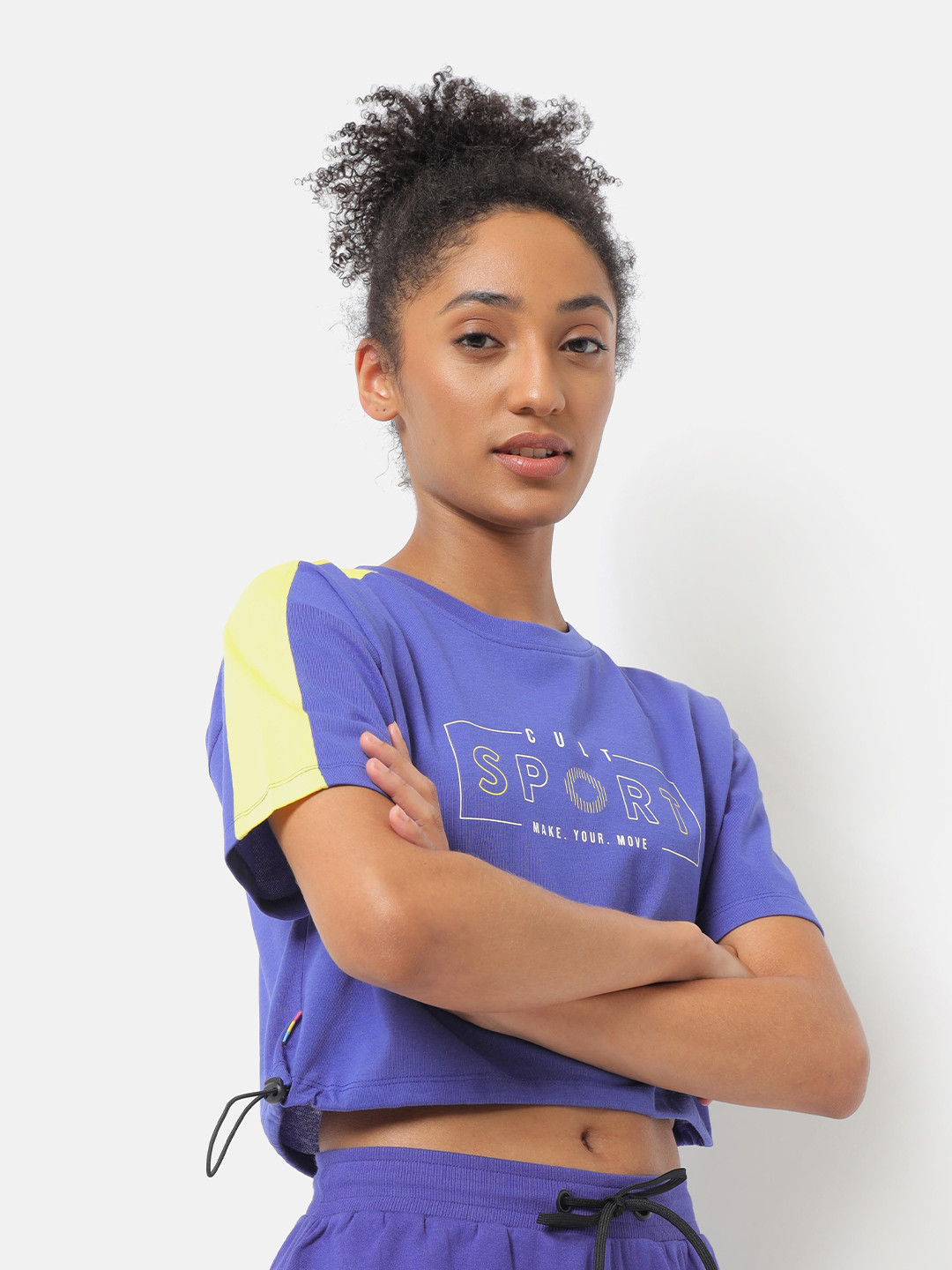 

Cultsport Blue Print Crop Top