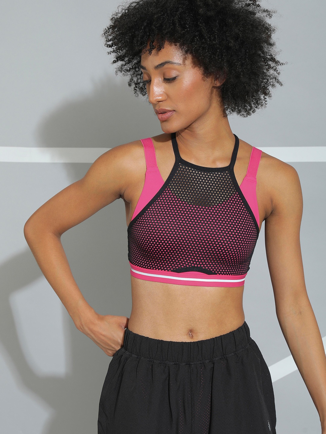 

Cultsport Form-Fit Cleo Mesh Sports Bra, Pink