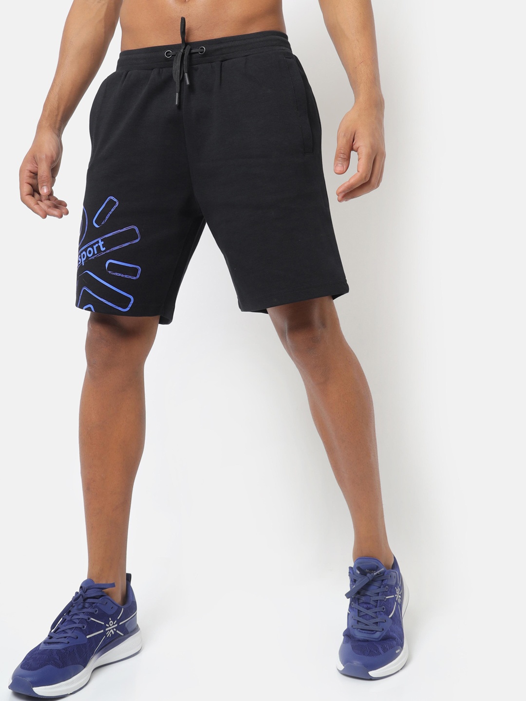 

Cultsport Men Black Printed Training or Gym Shorts