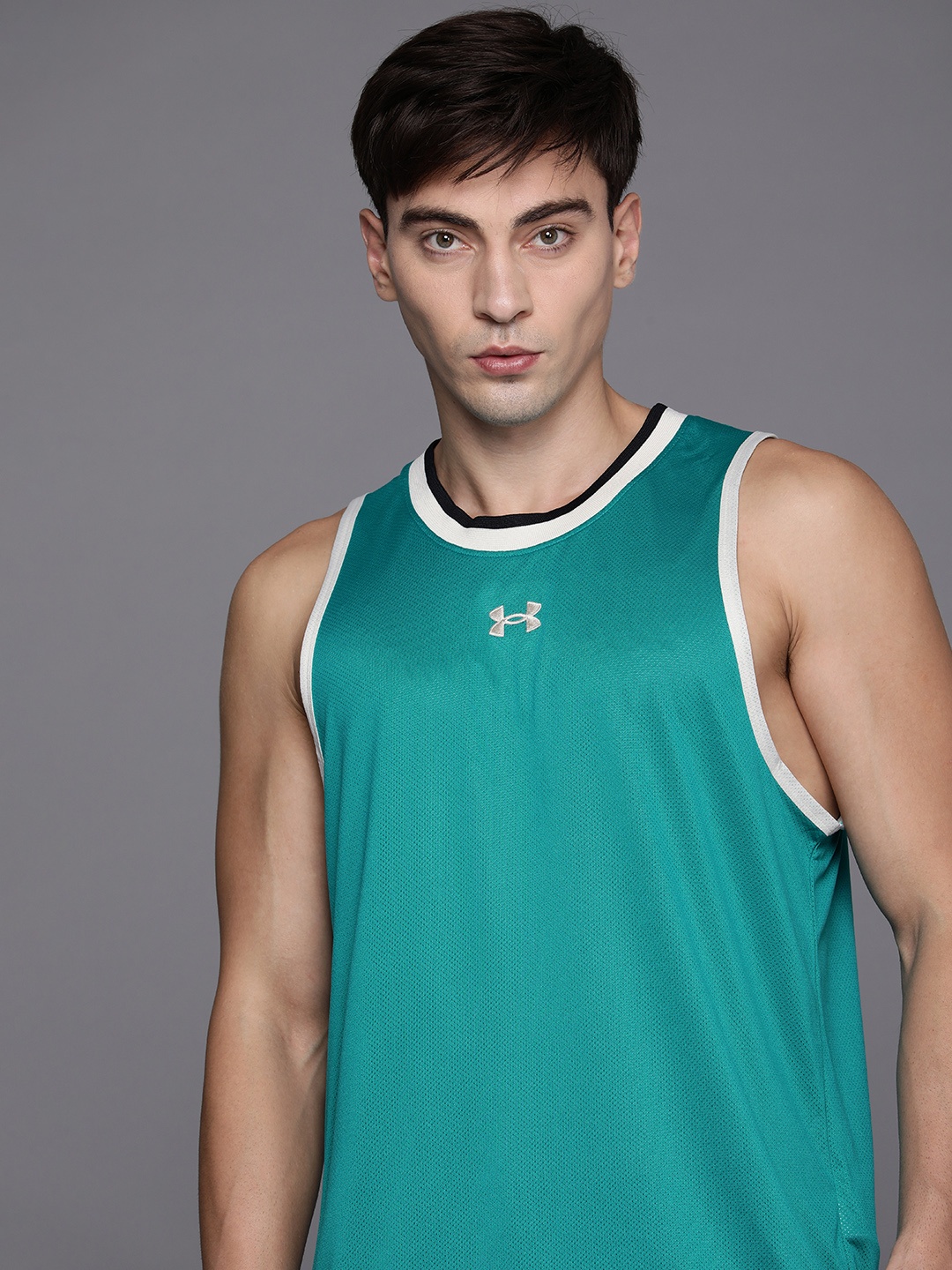 

UNDER ARMOUR Men Blue UA Baseline Replica Loose Sleevless T-shirt