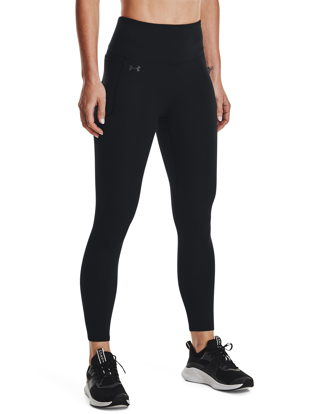 

UNDER ARMOUR Women Black Solid Ankle Length Leggings