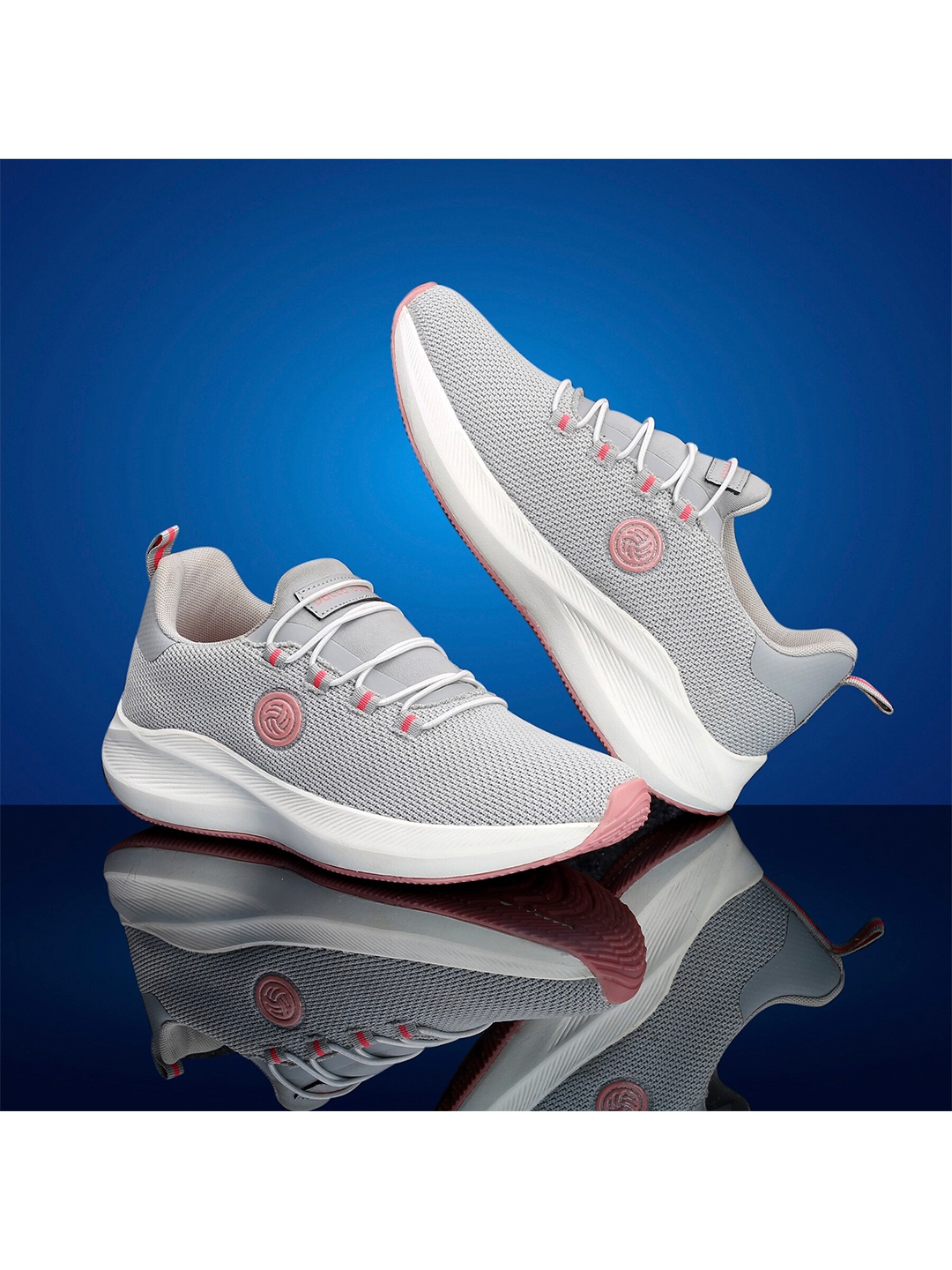 

bacca bucci Women White Mesh Running Non-Marking Shoes