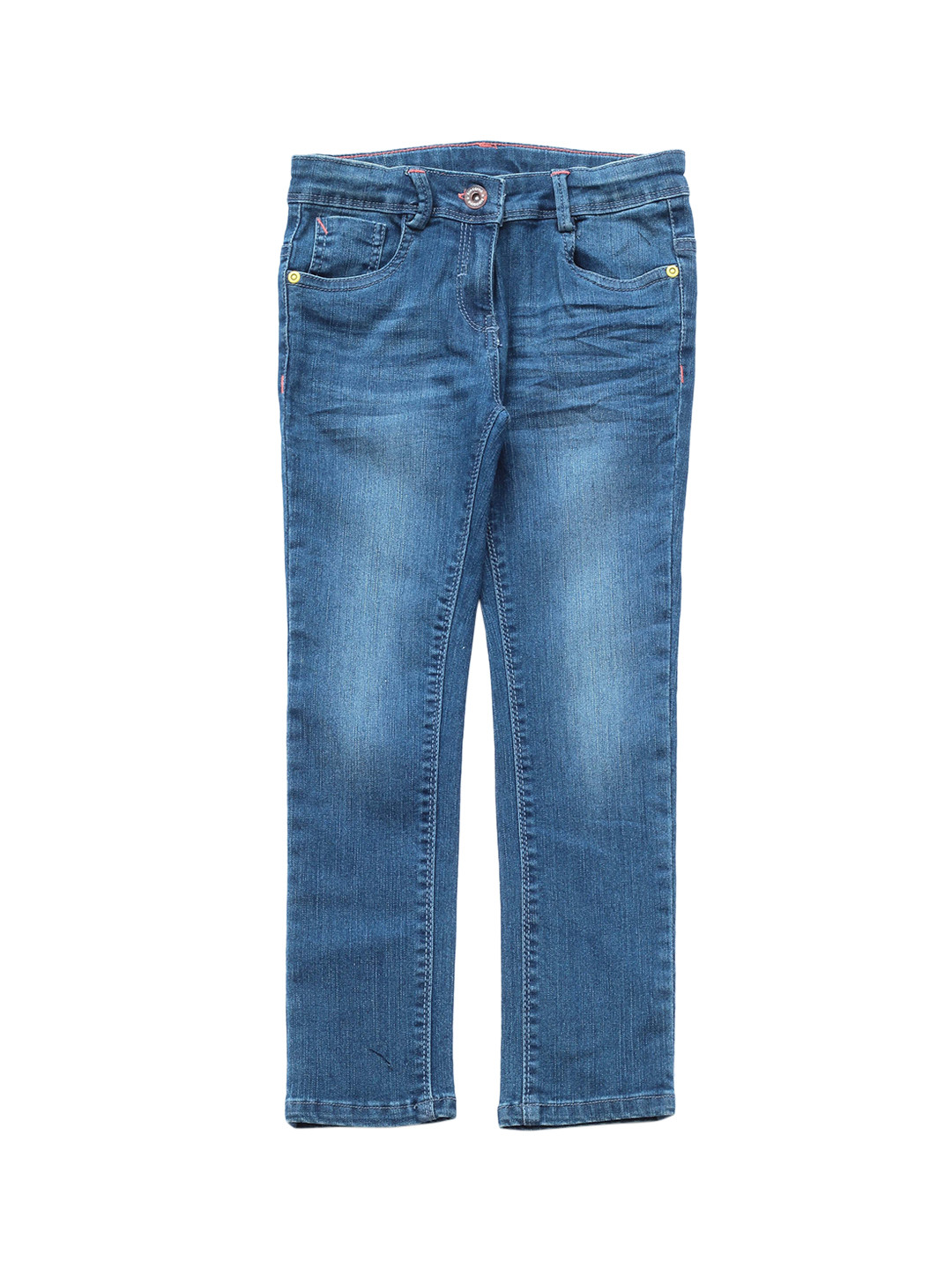 

Lil Lollipop Girls Blue Slim Fit Light Fade Pure Cotton Jeans