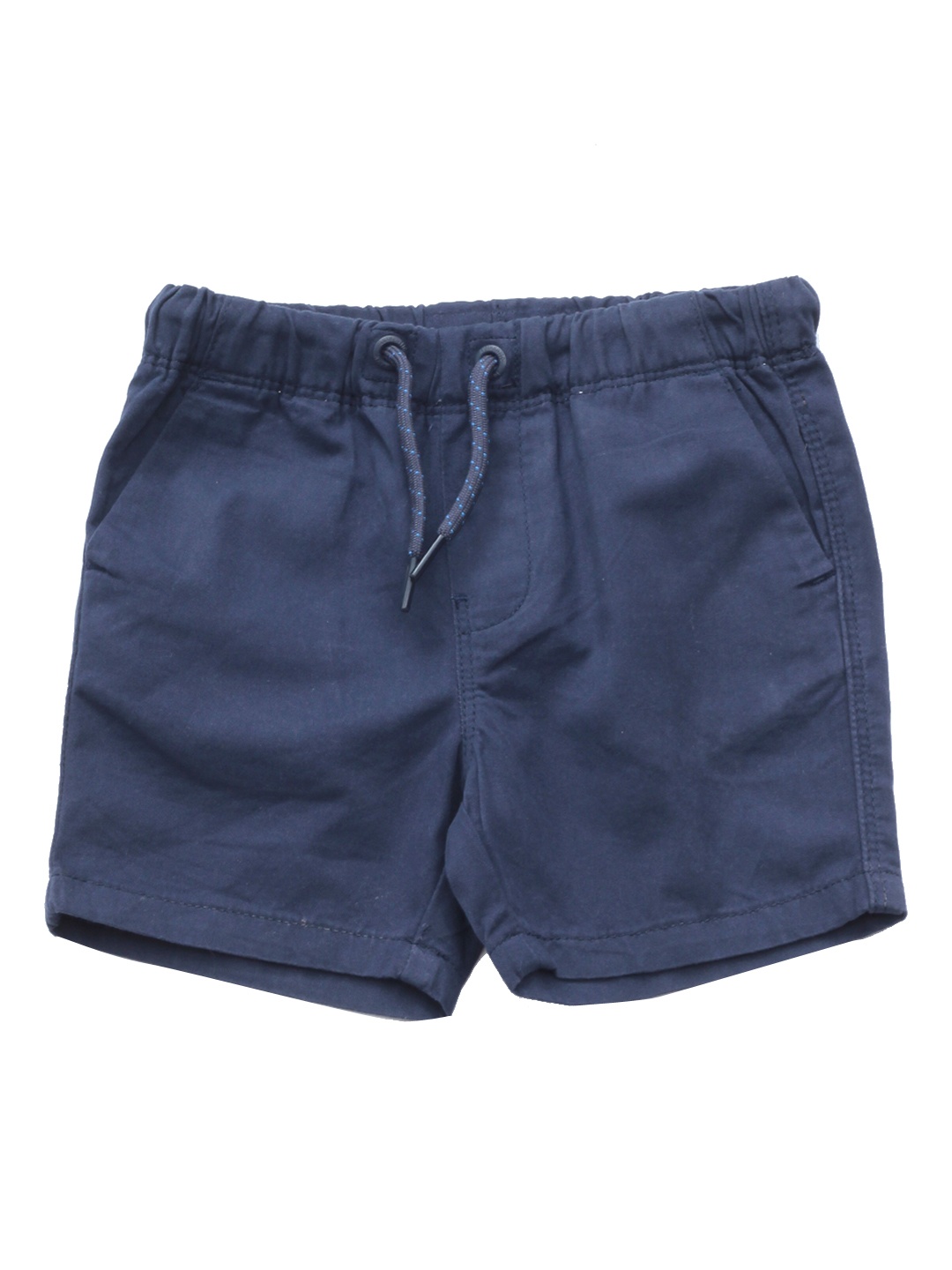 

Lil Lollipop Unisex Kids Navy Blue Solid Pure Cotton Shorts