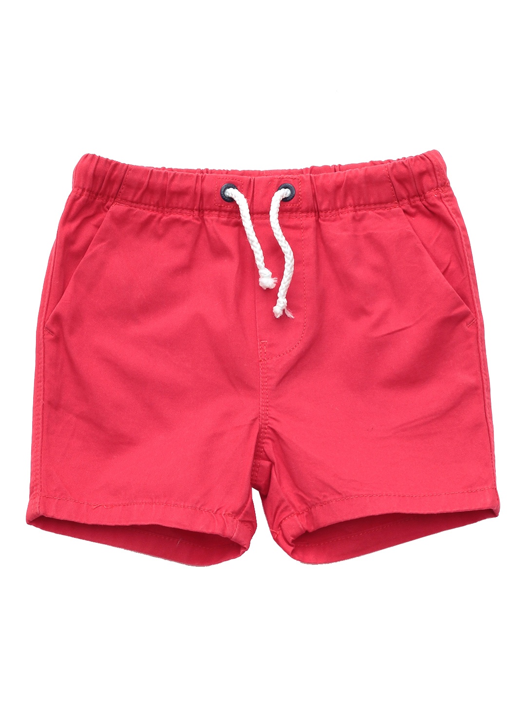 

Lil Lollipop Kids Red Regular Fit Solid Cotton Shorts