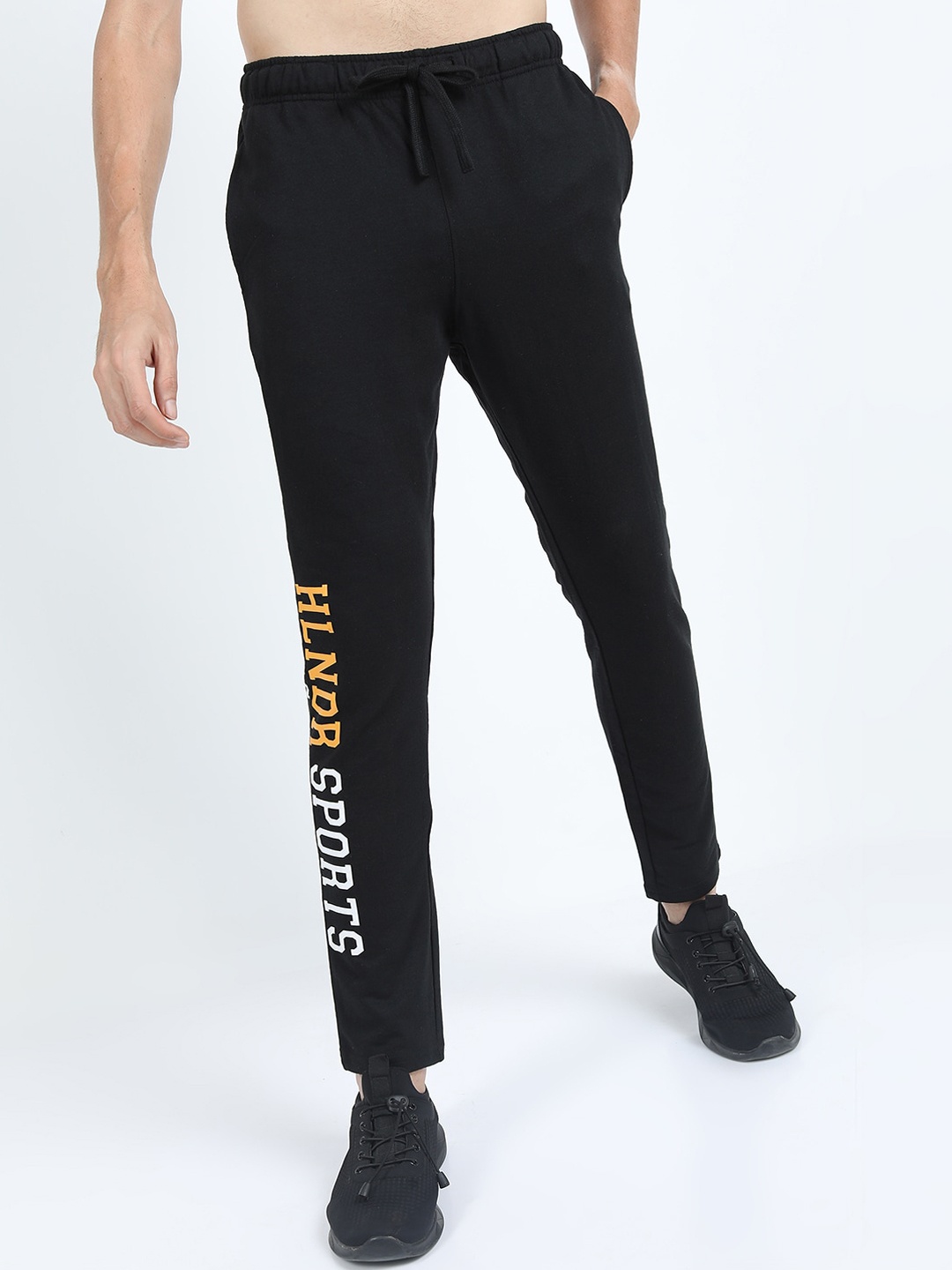 

HIGHLANDER Men Black Solid Slim-Fit Track Pants