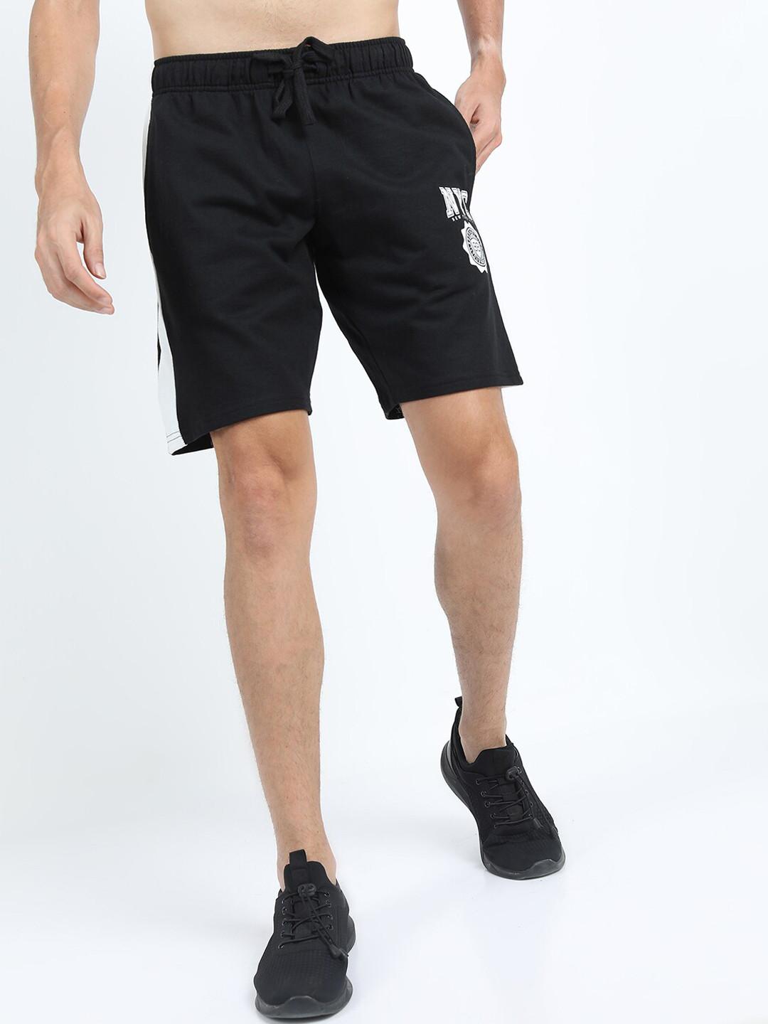 

HIGHLANDER Men Black Slim Fit Sports Shorts