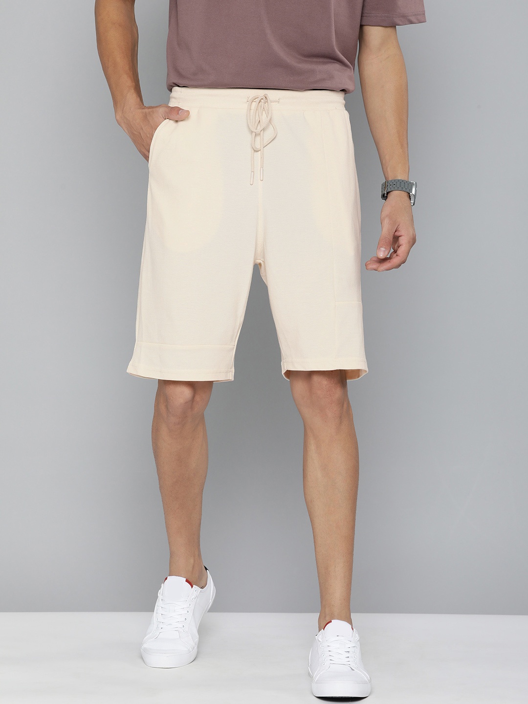 

Mast & Harbour Men Beige Shorts