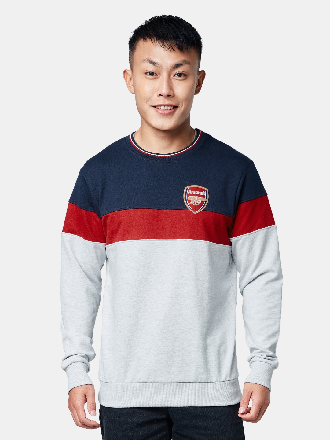 

The Souled Store Men White Colourblocked Sweatshirt