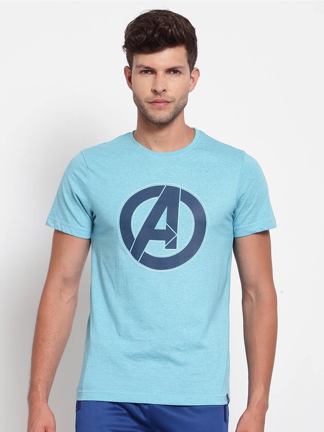 

SPORTO Men Blue Avengers Printed Cotton T-shirt