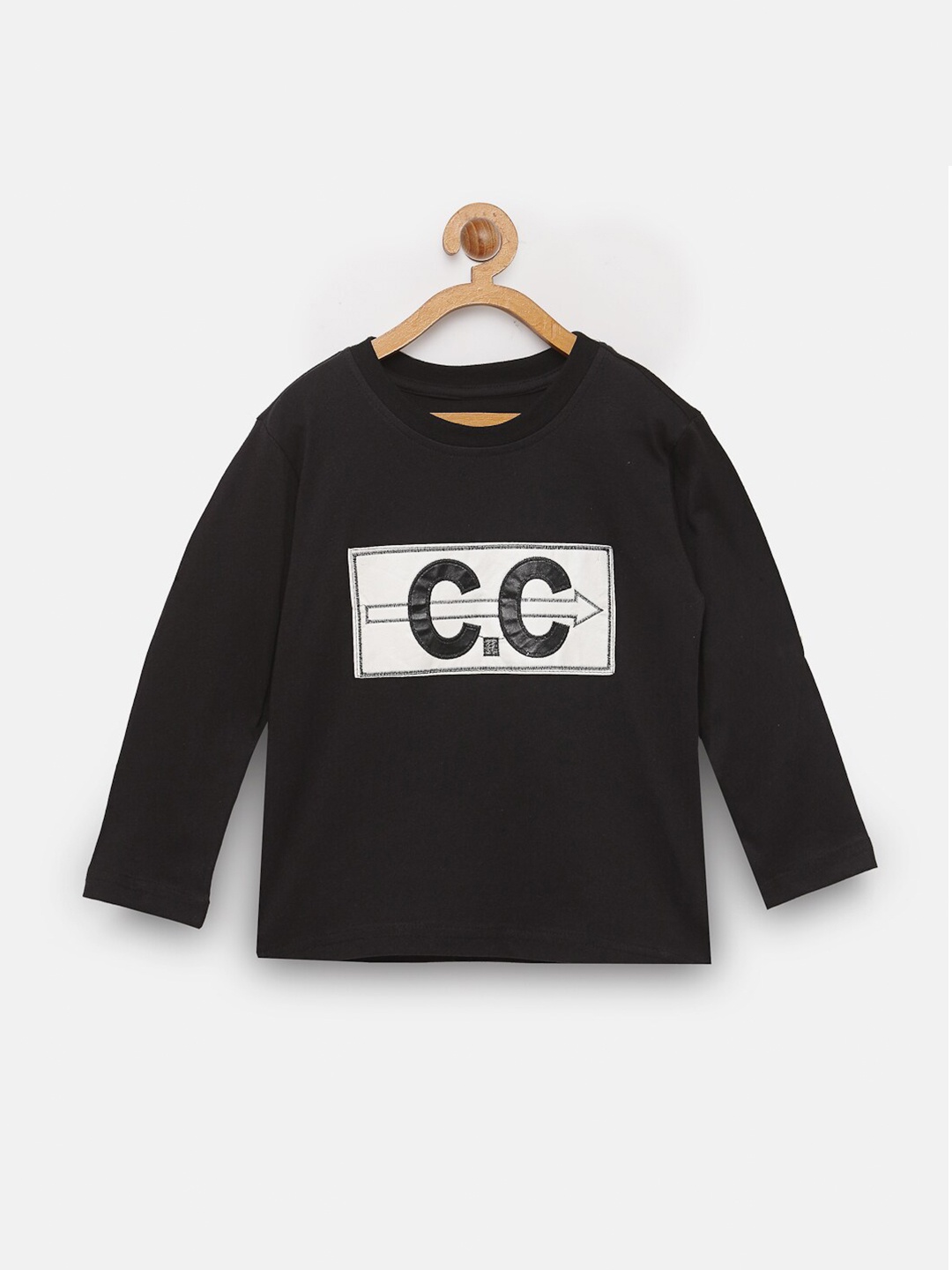 

NYNSH- PlusS Kids Boys Black & White Typography Printed Pure Cotton T-shirt