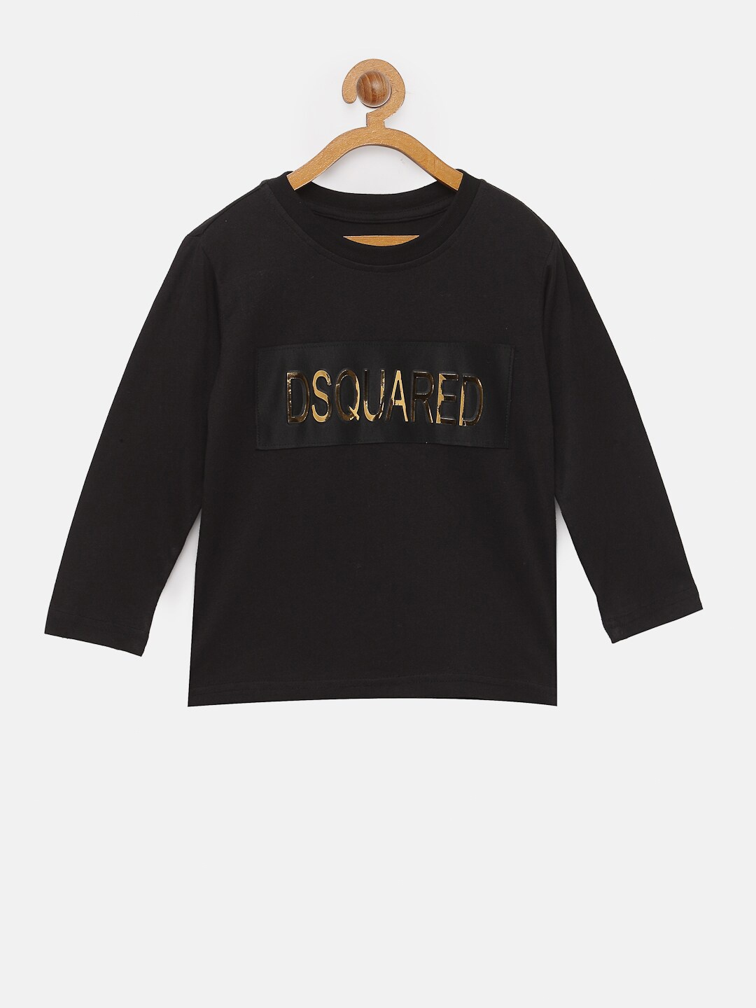 

NYNSH- PlusS Kids Boys Black Typography Printed Applique T-shirt