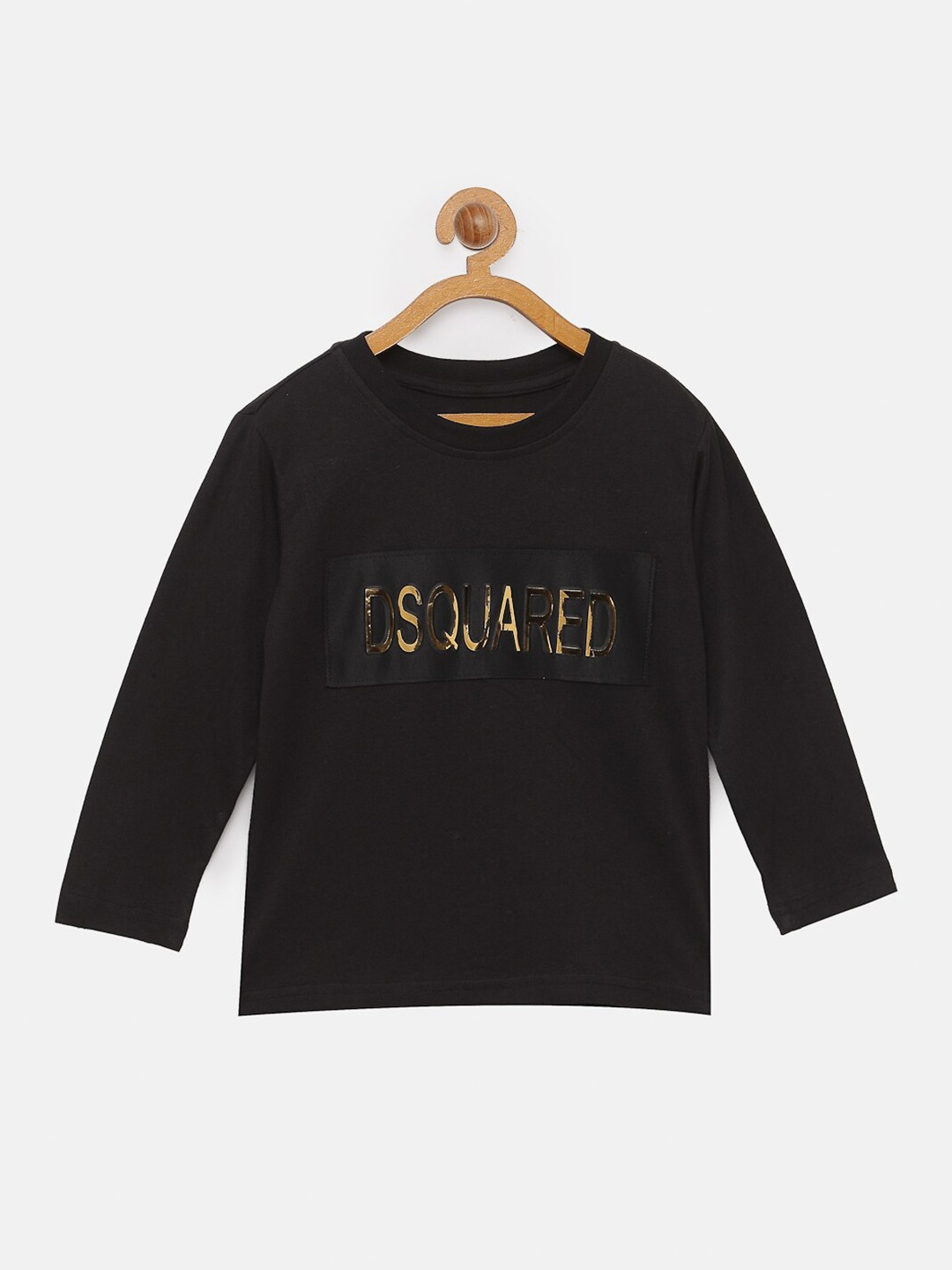 

NYNSH- PlusS Kids Boys Black Typography Printed Pure Cotton T-shirt