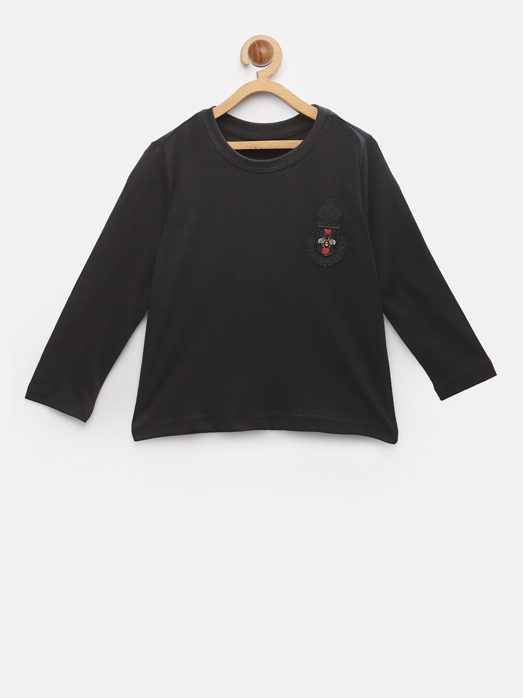 

NYNSH- PlusS Kids Boys Black Cotton T-shirt