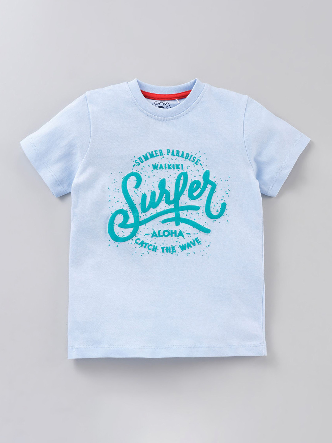 

JusCubs Boys Blue Typography Printed Cotton Outdoor T-shirt