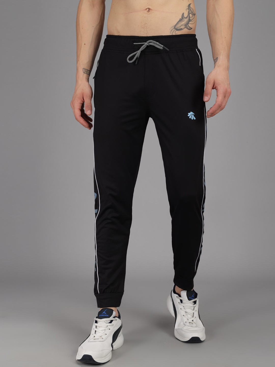 

Gallus Men Black Printed Training Or Gym Sports Joggers