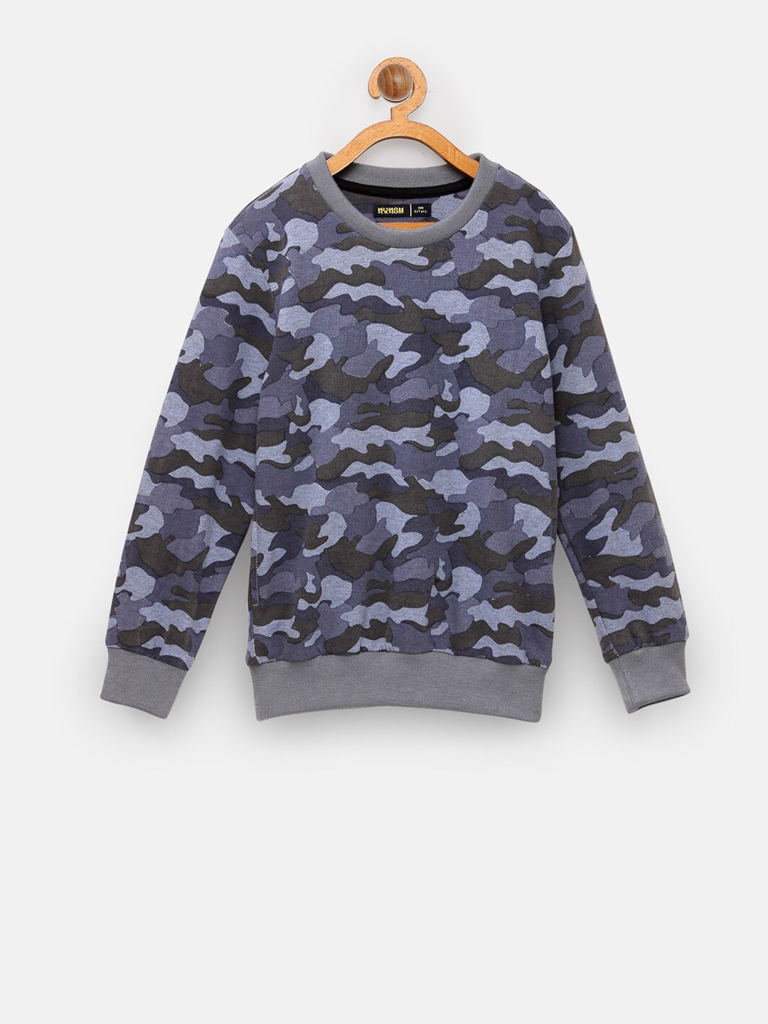 

NYNSH- PlusS Kids Boys Blue Printed Sweatshirt