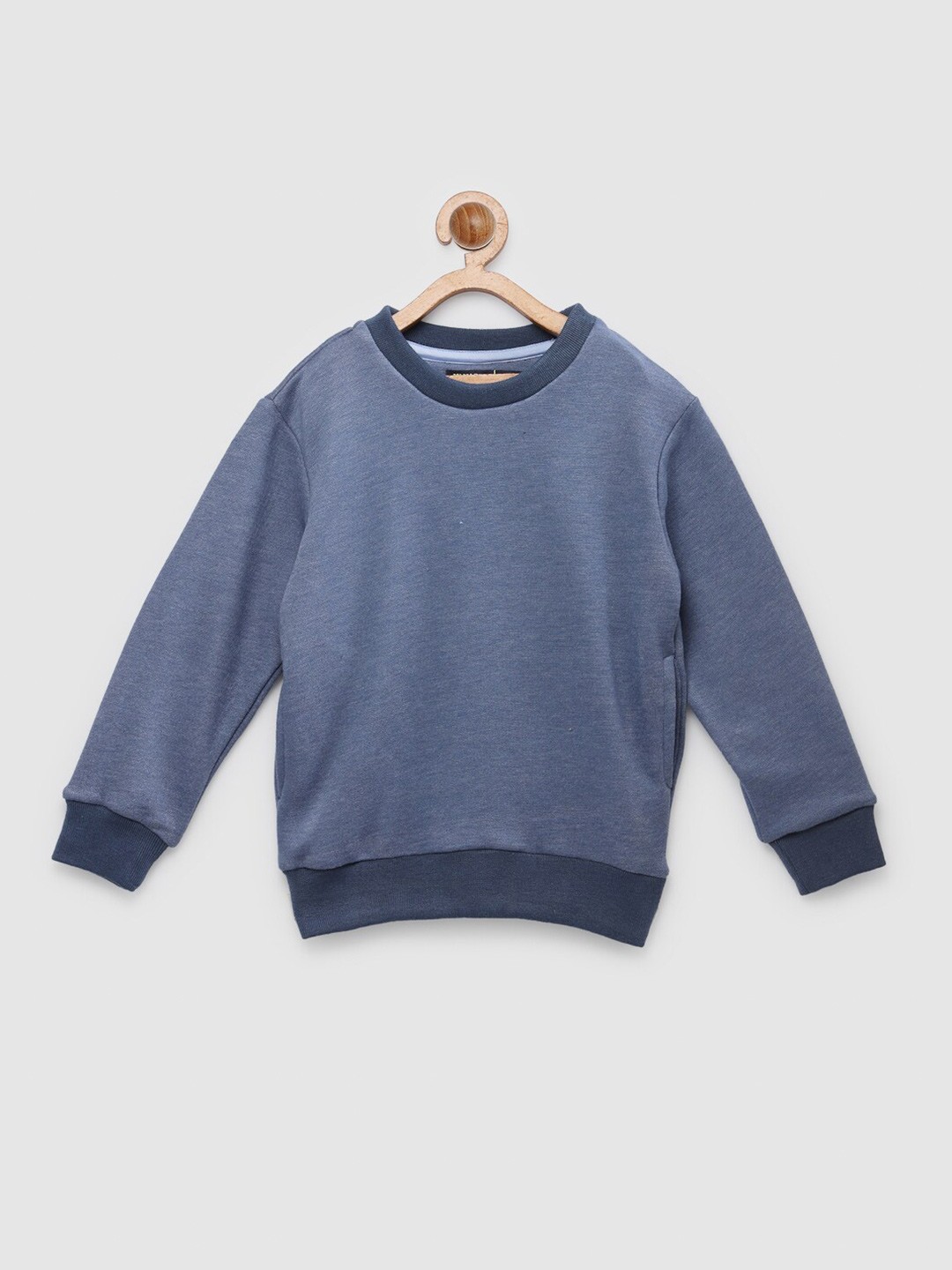 

NYNSH- PlusS Kids Boys Blue Solid Sweatshirt
