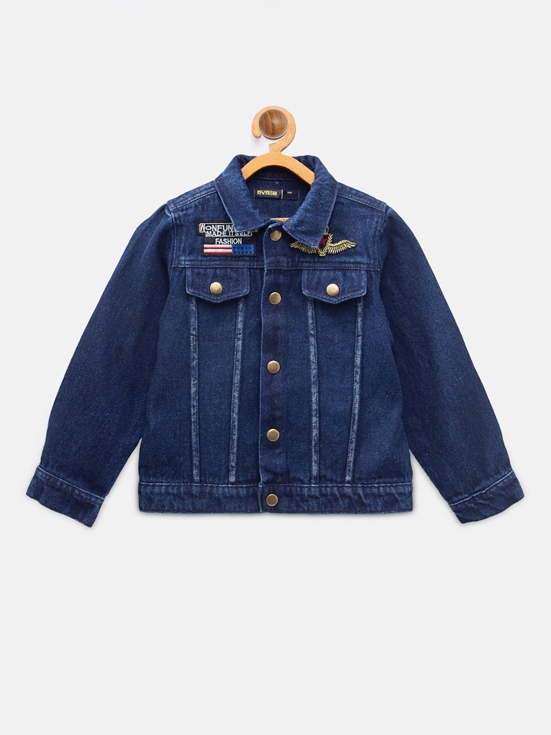 

NYNSH- PlusS Kids Boys Blue Solid Denim Jacket