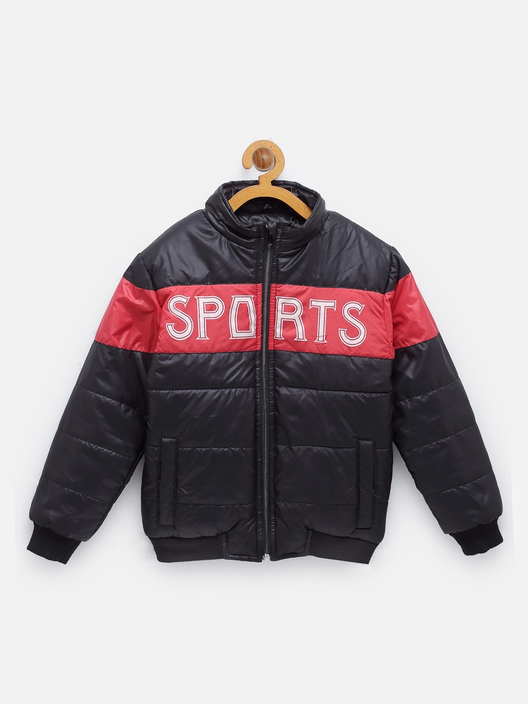 

NYNSH- PlusS Kids Boys Red Typography Padded Jacket