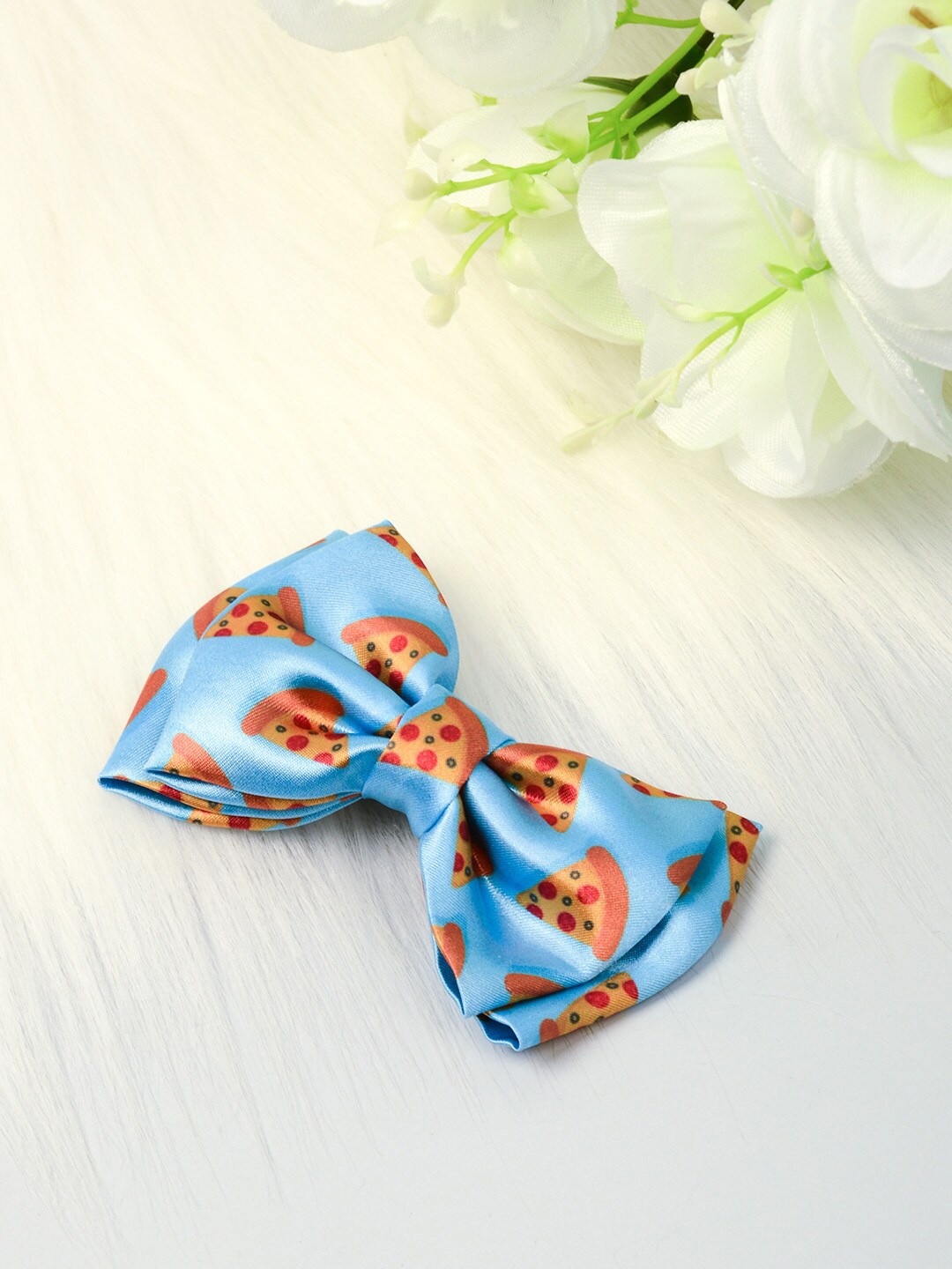 

Ferosh Women Blue & Orange Printed Bow Alligator Hair Clip