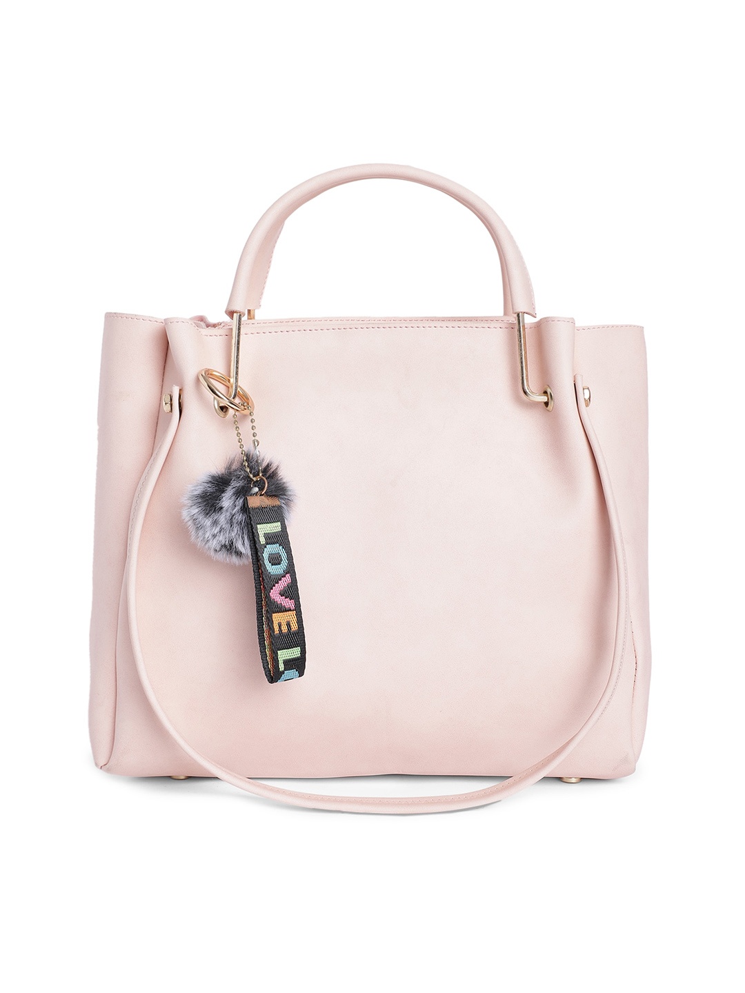

Fostelo Women Pink PU Oversized Shopper Handheld Bag
