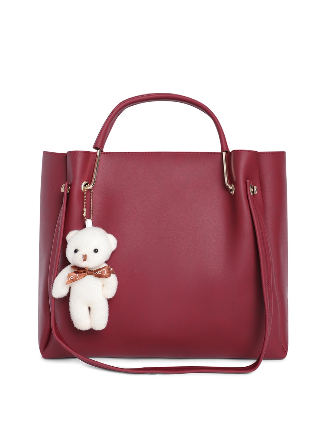 

Fostelo Maroon Structured Handheld Bag
