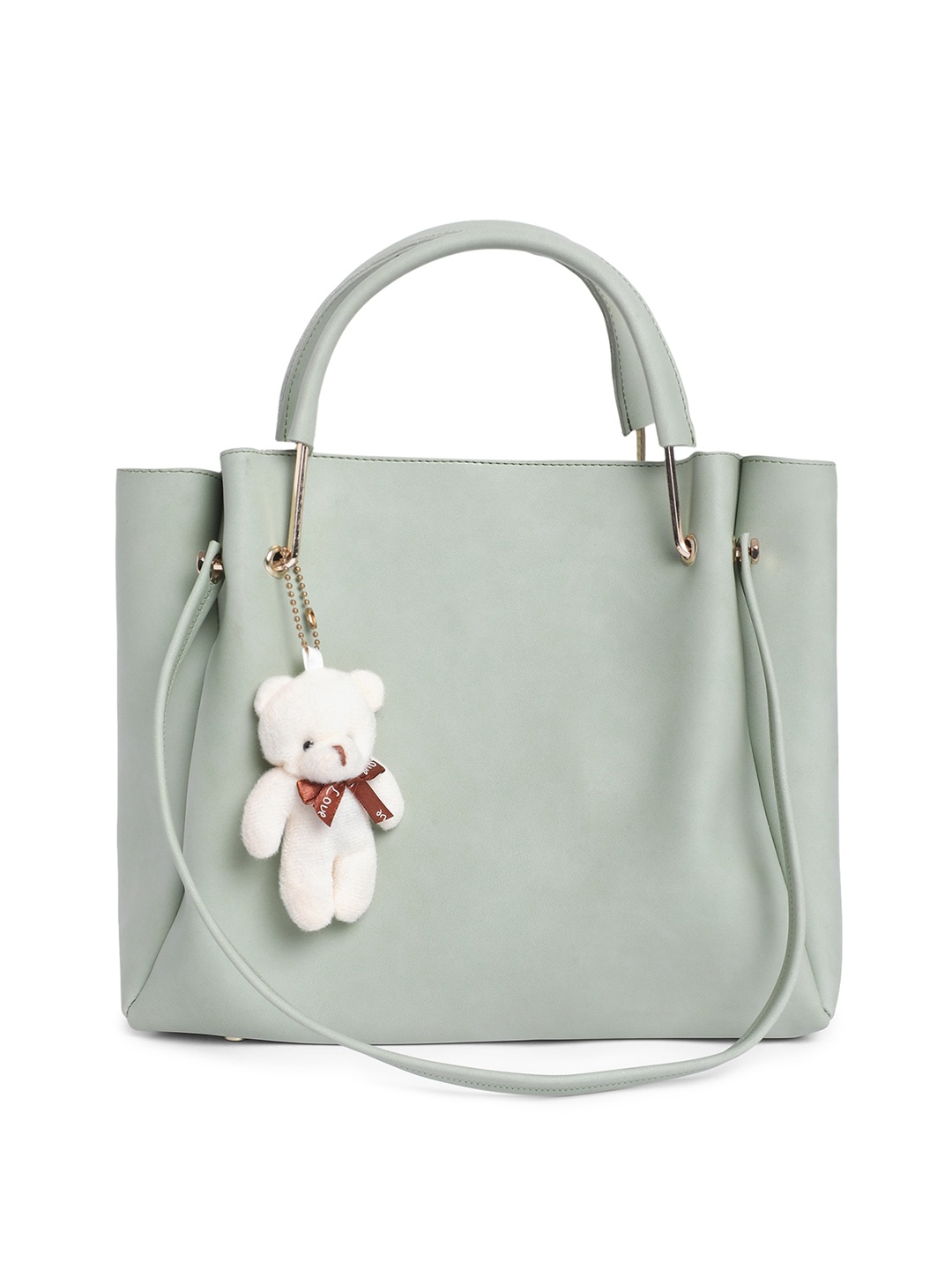 

Fostelo Sea Green PU Shopper Shoulder Bag with Applique