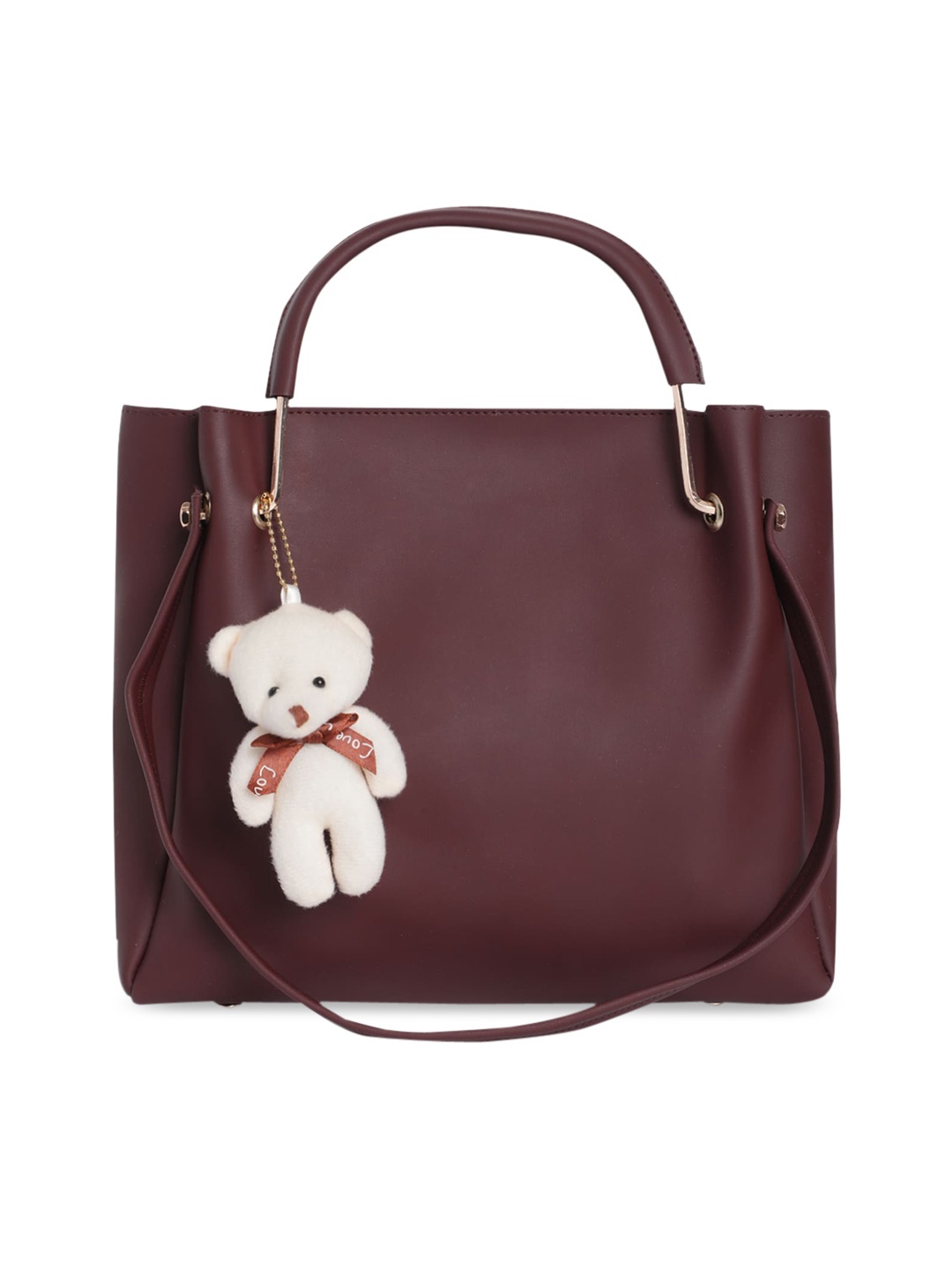 

Fostelo Brown Embellished PU Structured Shoulder Bag