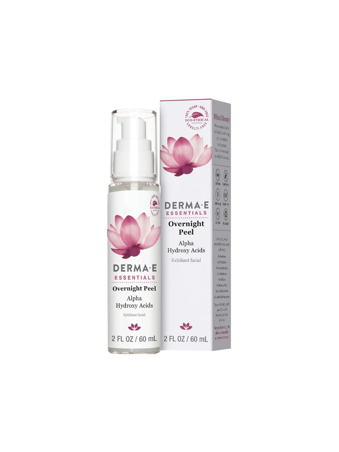 

DERMA E Overnight Peel with AHA - 60 ml, White