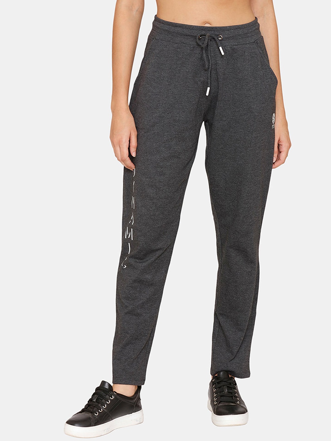 

Rosaline by Zivame Women Grey Solid Track Pants