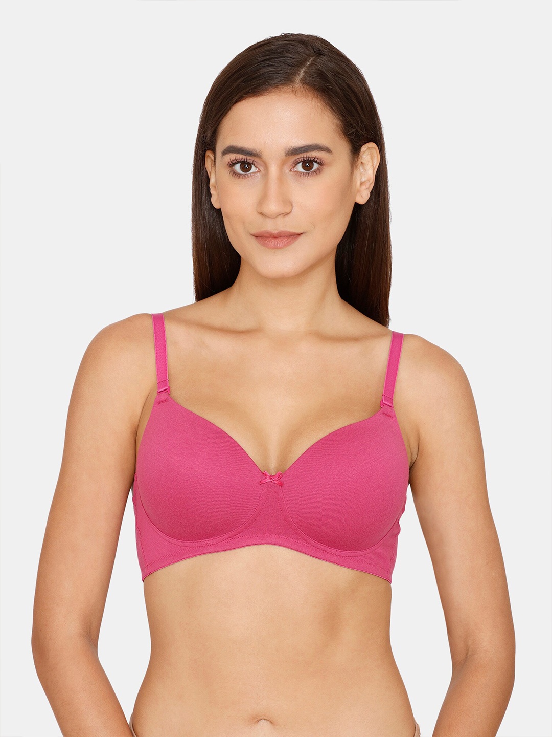 

Rosaline by Zivame Half Coverage Lightly Padded Seamless T-shirt Bra, Purple