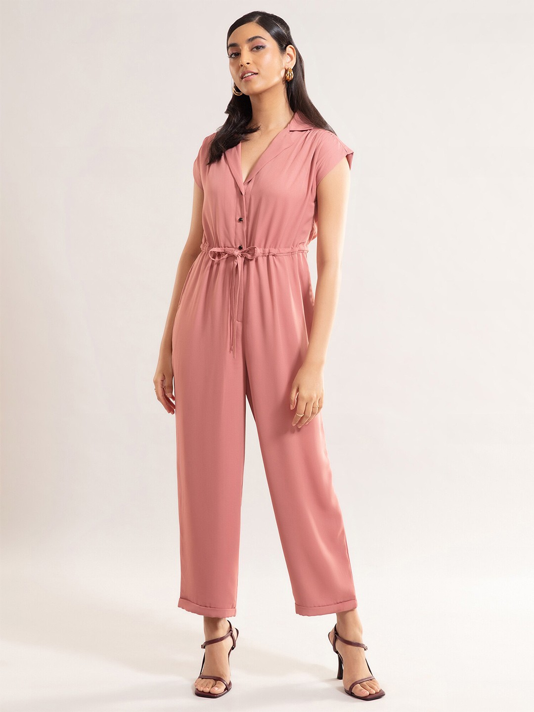 

20Dresses Pink Solid Basic Jumpsuit