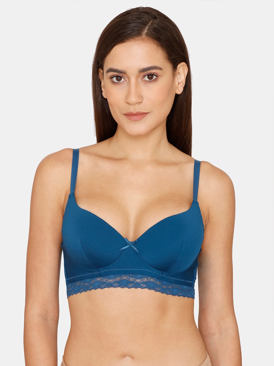 

Rosaline by Zivame Blue Non Wired & Lightly Padded Solid Bra