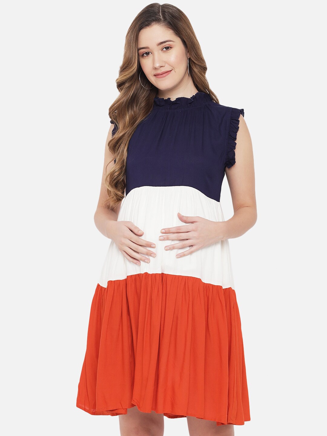 

The Dry State Multicoloured Colourblocked Maternity Midi Dress, Multi