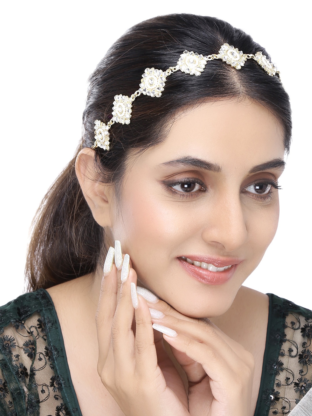 

Yellow Chimes Women Gold-Toned Embellished Hairband