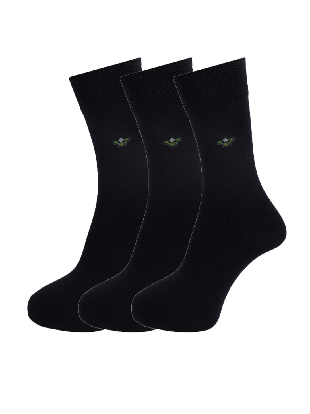 

Dollar Socks Men Pack Of 3 Navy Blue Solid Cotton Above Ankle-Length Socks