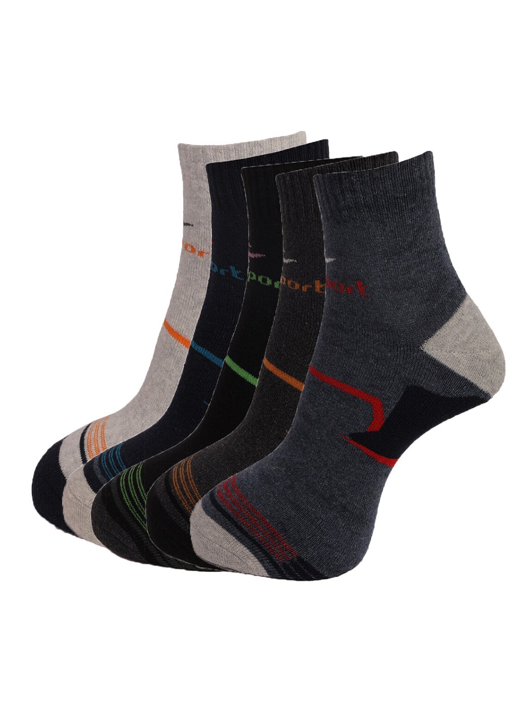 

Dollar Socks Men Pack of 5 Assorted Patterned Ankle Length Socks