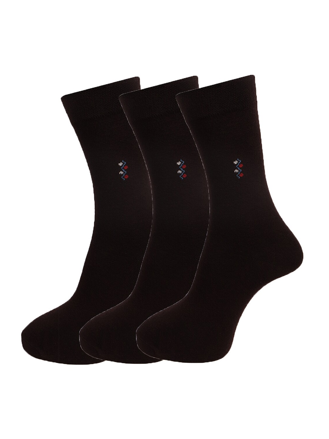 

Dollar Socks Men Pack Of 3 Black Solid Above Ankle-Length Cotton Socks
