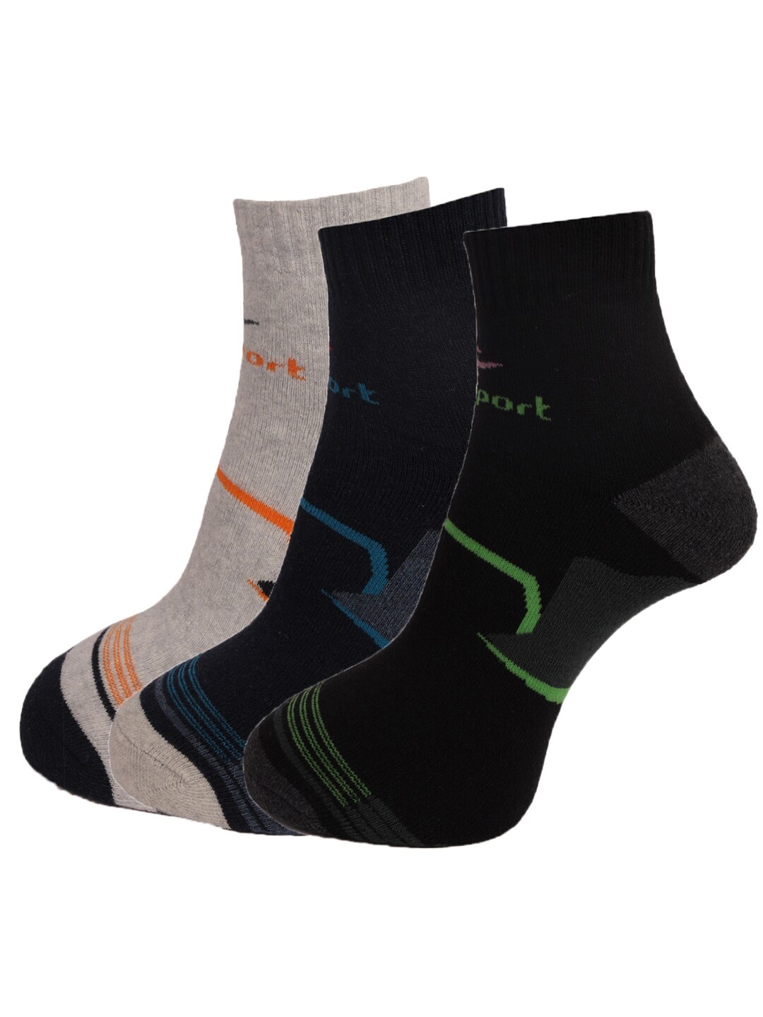 

Dollar Socks Men Pack of 3 Assorted Cotton Ankle-Length Socks
