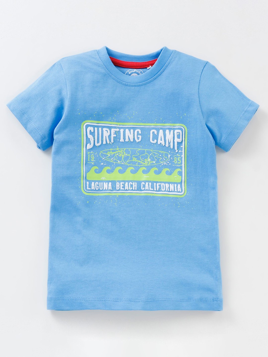 

JusCubs Boys Blue Printed Cotton Outdoor T-shirt