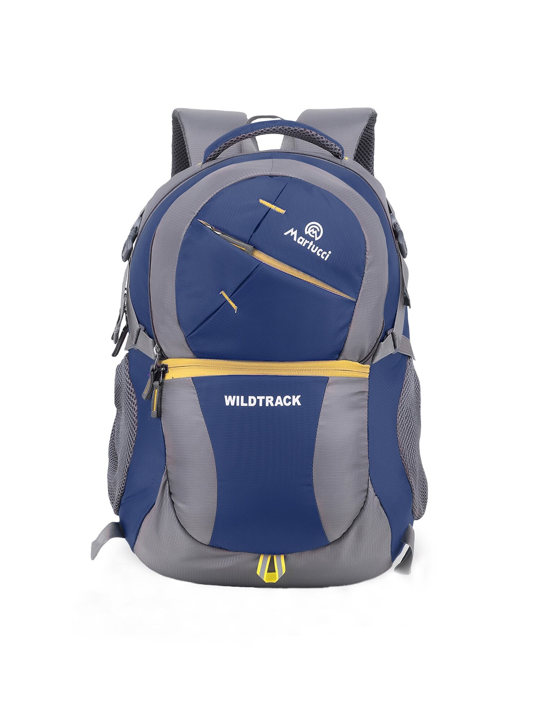 

Martucci Unisex Navy Blue & Grey Colourblocked Backpack